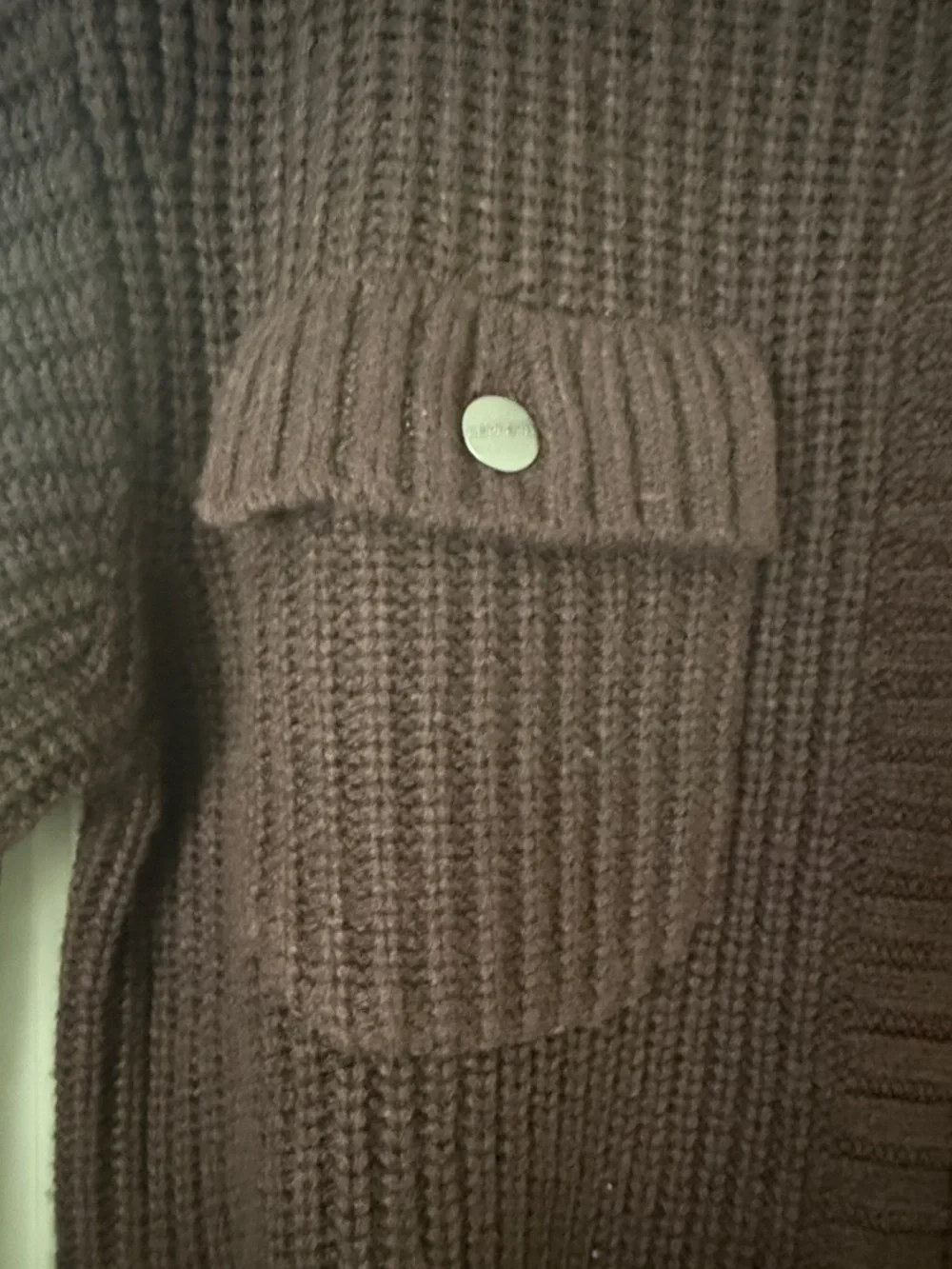 Carhartt Dark Brown Ribbed Zip Front Knit Jacket - Picture 6 of 6